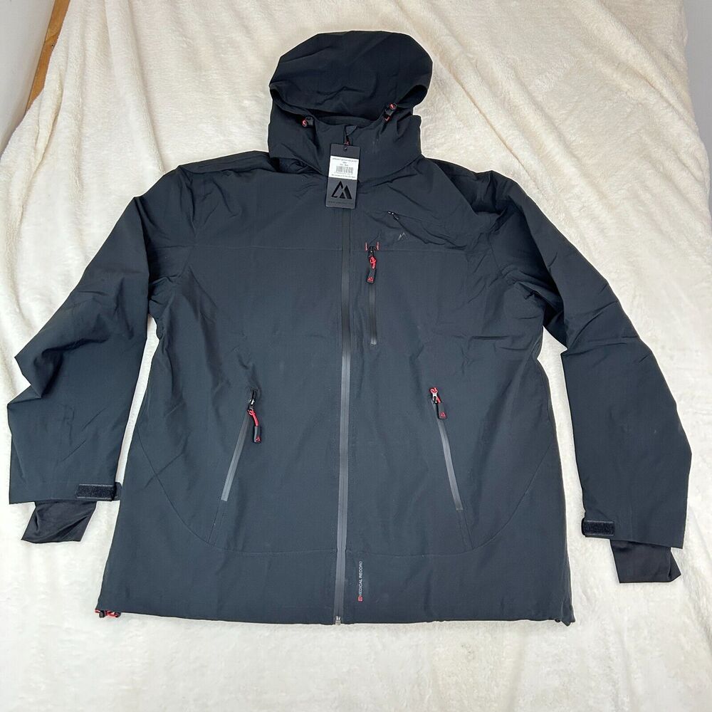 Apricoat Men's Jacket in Black with Removable Hood Size 2XL